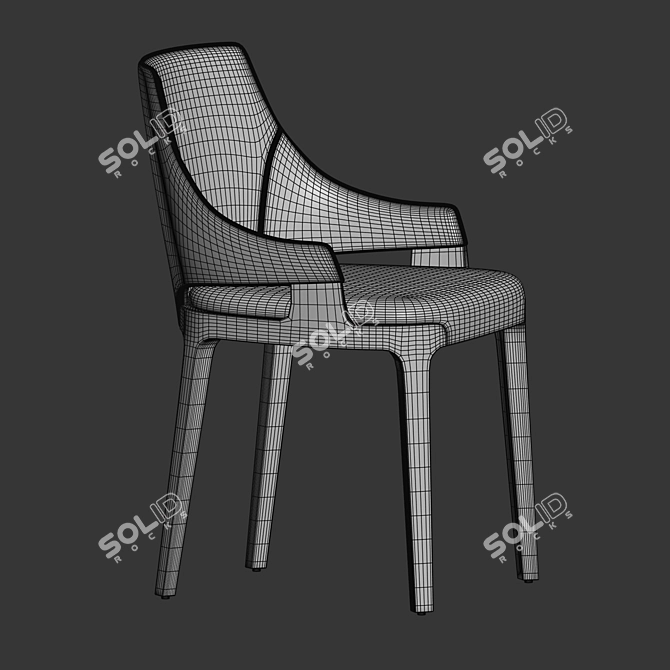 Elegant Velis Dining Chair by Potocco 3D model image 5