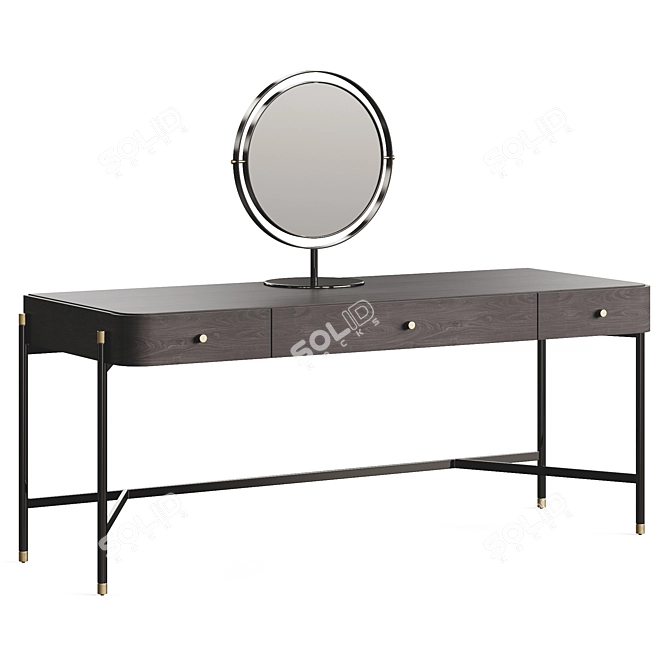 Elegant Rosie Dressing Table 2024 3D model image 3