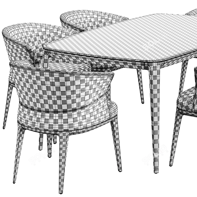 Modern Playground Dining Set 3D model image 7