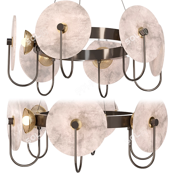 Chic Pendant Light Model for Corona Renderer 3D model image 2