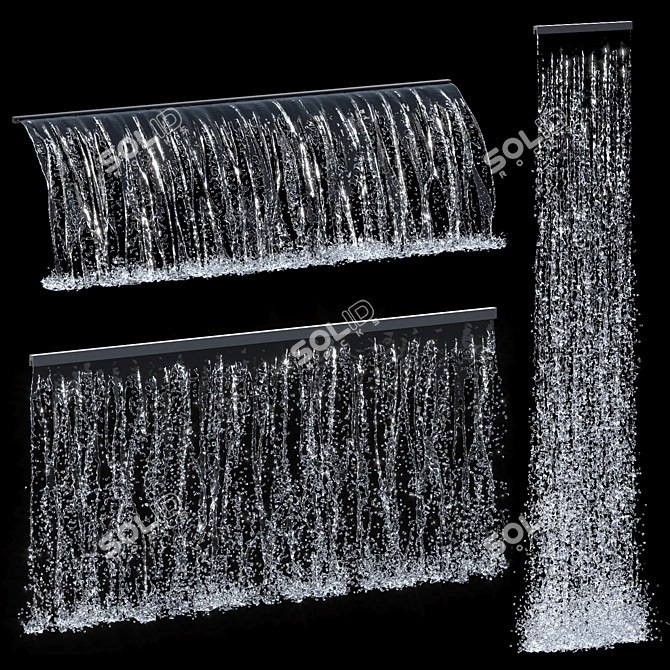 Cascading Water Feature 037 3D model image 1