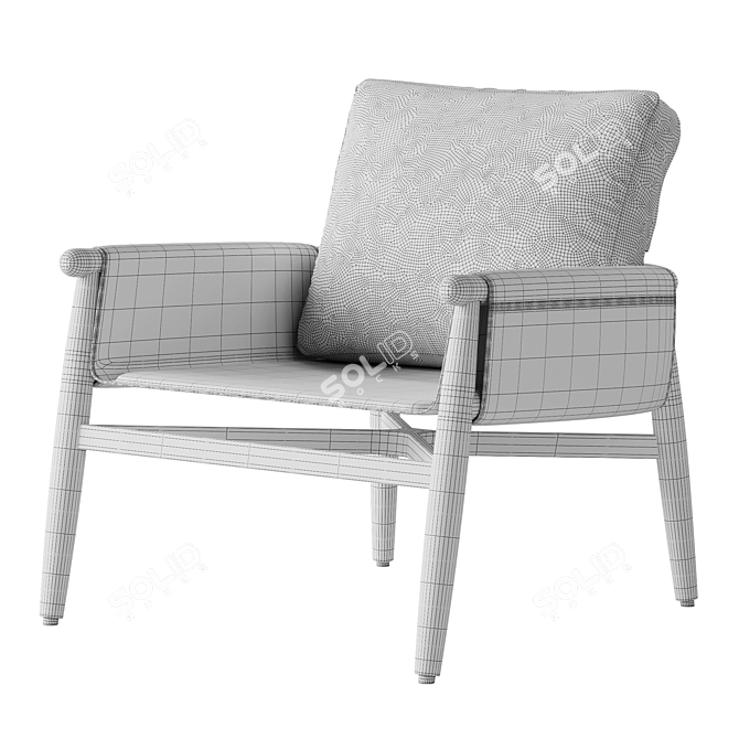 Luxury Teresa Armchair by Meridiani 3D model image 5