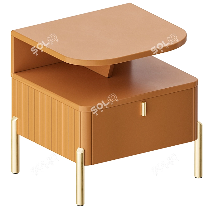 Capri Orange Nightstand Furniture 3D model image 2