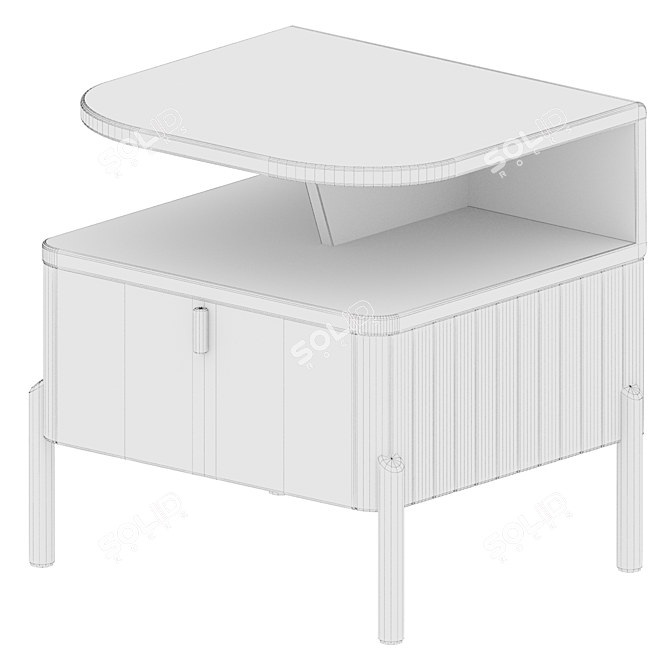 Capri Orange Nightstand Furniture 3D model image 3