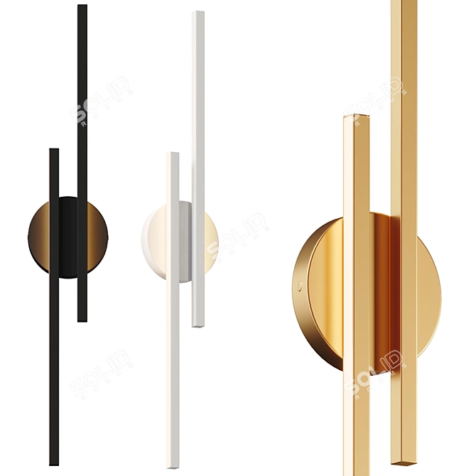 Scandinavian Style LED Wall Lamp 3D model image 1