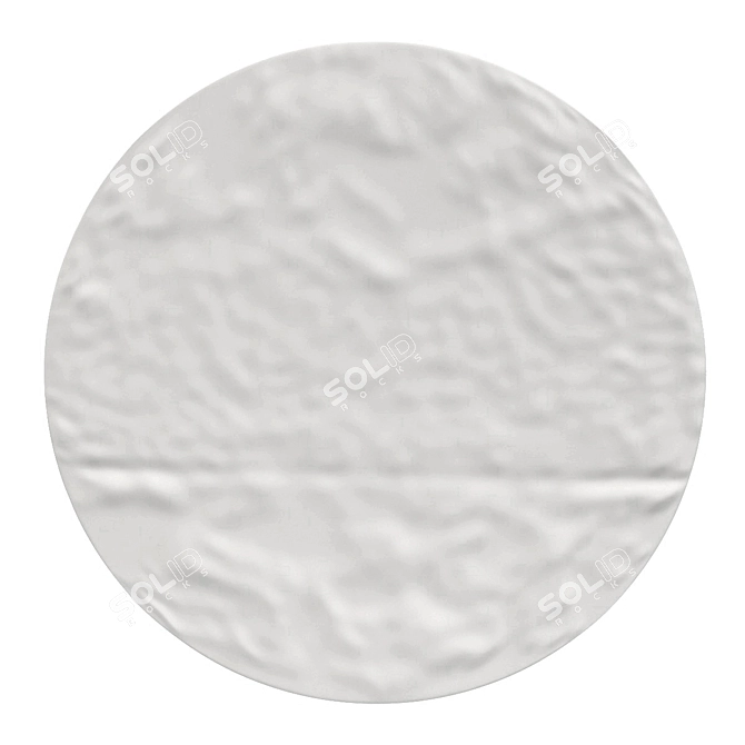 Minimalist Gypsum Round Panel 3D model image 4