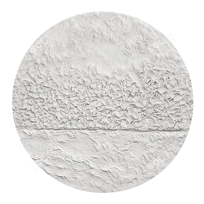 Minimalist Gypsum Round Panel 3D model image 6