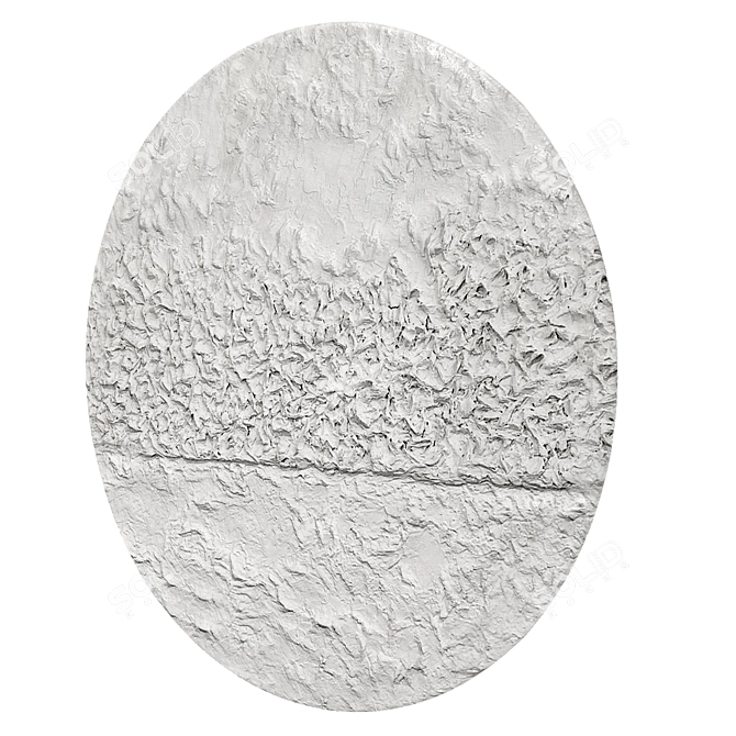 Minimalist Gypsum Round Panel 3D model image 7