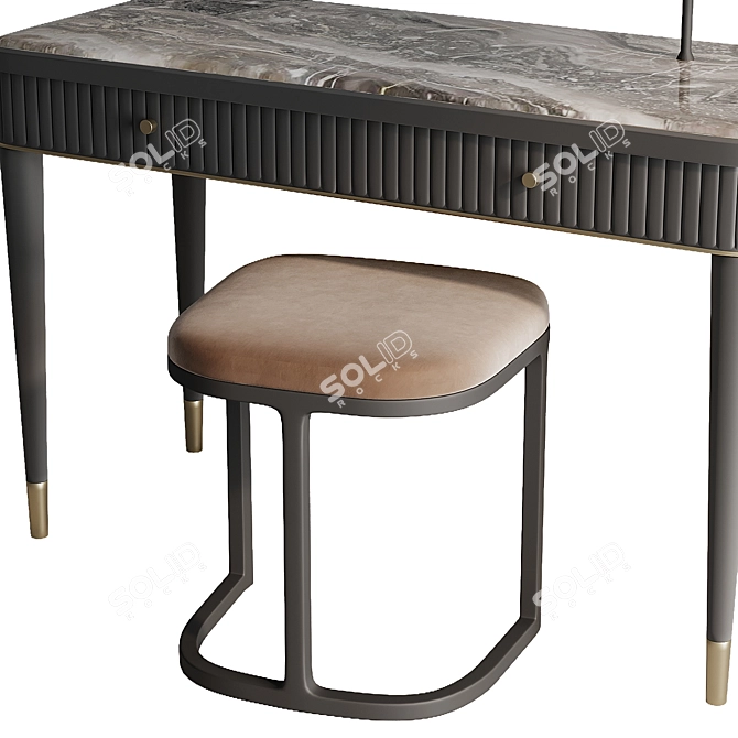 Elegant Augusta Toilet Vanity 3D model image 4