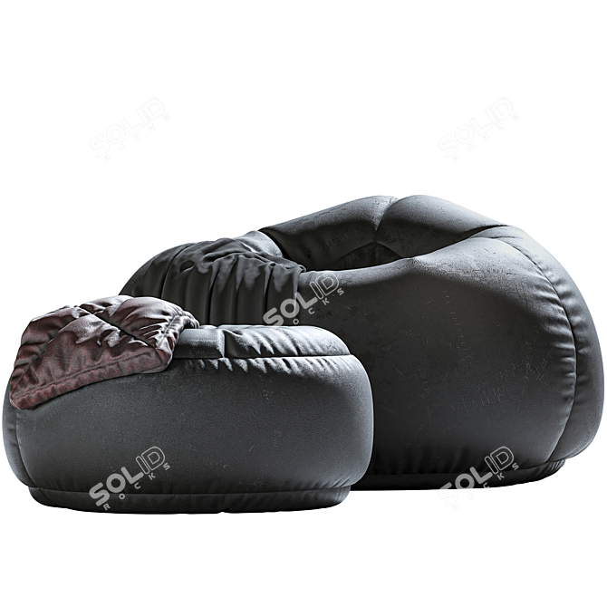 Leather Bean Bag Chair 3D model image 3