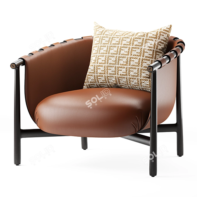 Luxury Fendi Cleo Armchair 3D model image 1