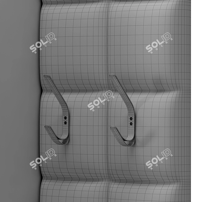 Textured Fabric and Wood Entryway 3D model image 6