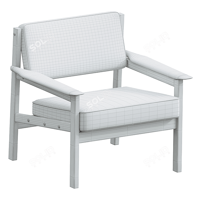  Modern Brazilian Design Armchair 3D model image 4