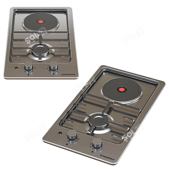 Modern Black Maunfeld Appliance Bundle 3D model image 3