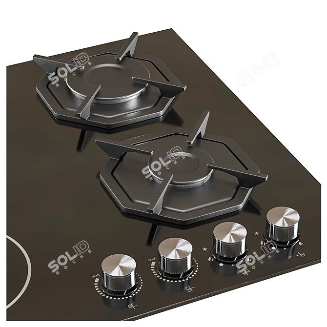 Modern Black Maunfeld Appliance Bundle 3D model image 4