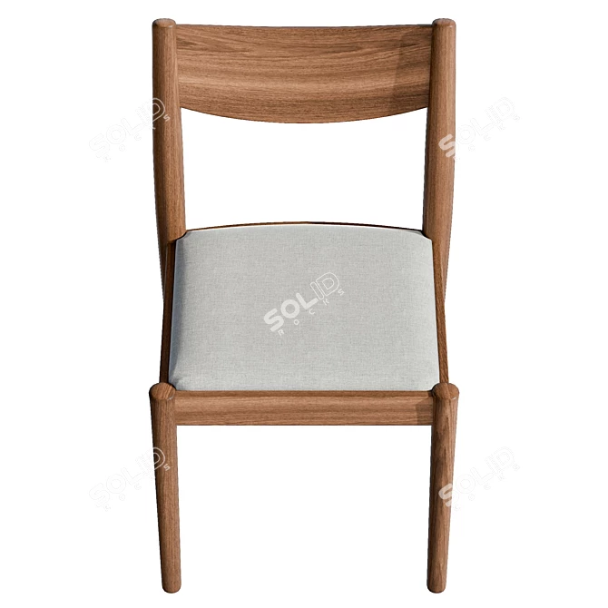 Luxury Dining Armchair, Green Beech Wood 3D model image 3