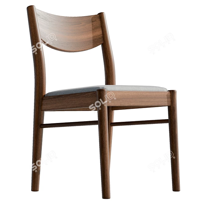 Luxury Dining Armchair, Green Beech Wood 3D model image 4