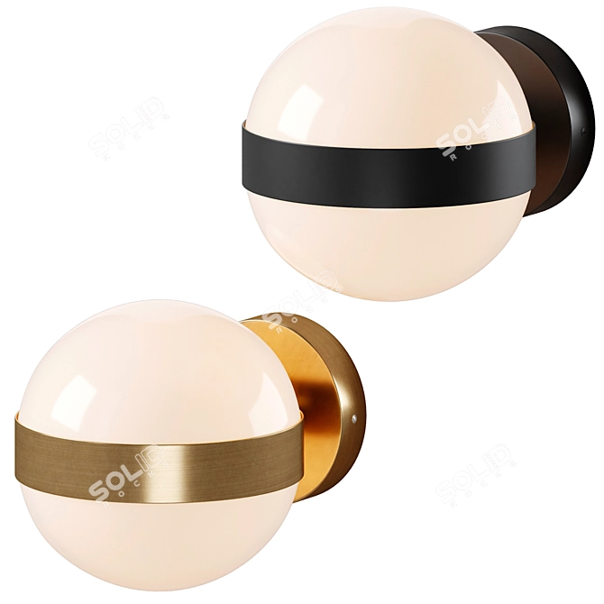 Elegant Anasol Wall Lamp 3D model image 2