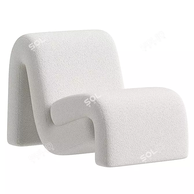 Elegant Curve Model for Interiors 3D model image 2