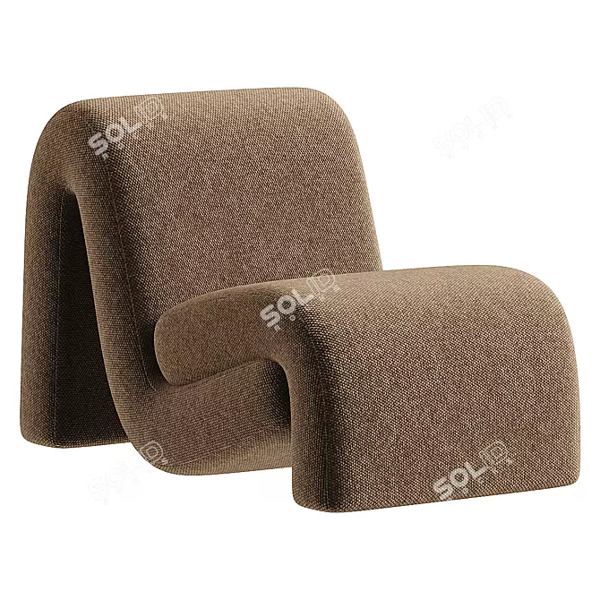 Elegant Curve Model for Interiors 3D model image 3