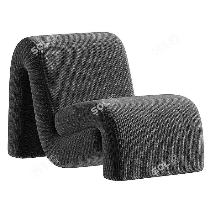 Elegant Curve Model for Interiors 3D model image 4