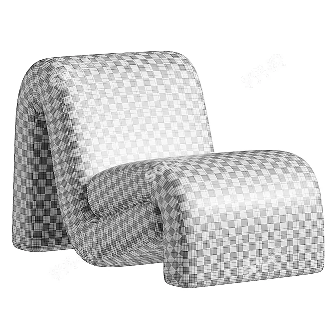 Elegant Curve Model for Interiors 3D model image 5