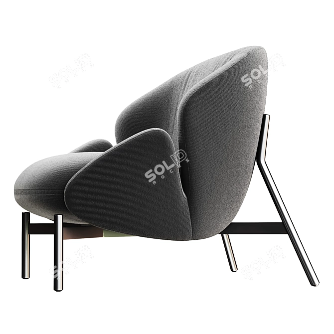 Luxurious Chic Rica Armchair 3D model image 4