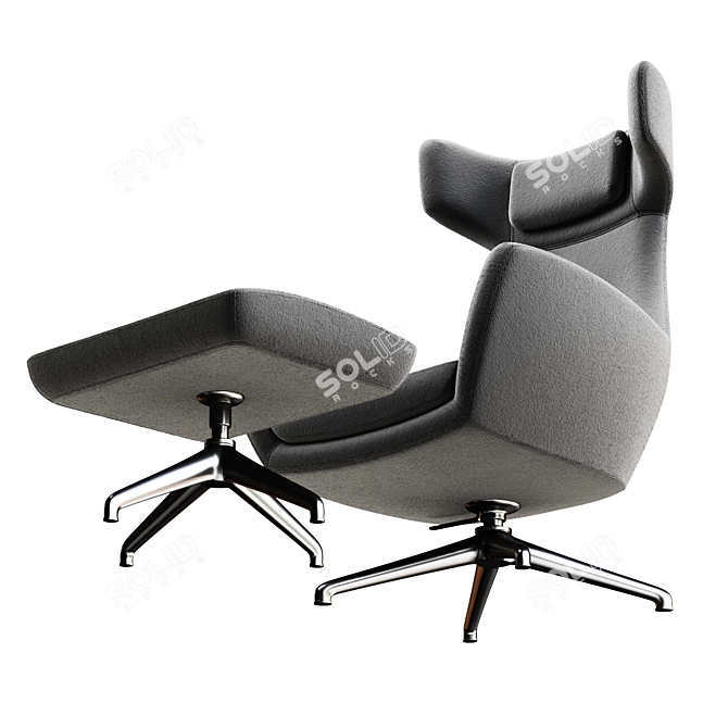 Modern Armchair with Elegance 3D model image 4