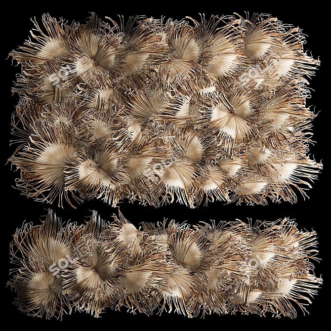 Tropical Eco Palm Leaf Decor 3D model image 1