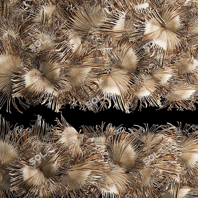 Tropical Eco Palm Leaf Decor 3D model image 2