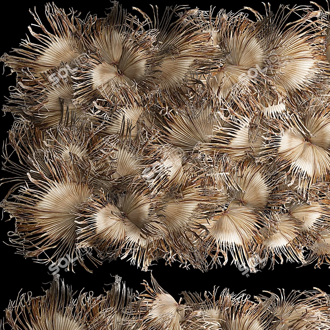 Tropical Eco Palm Leaf Decor 3D model image 4