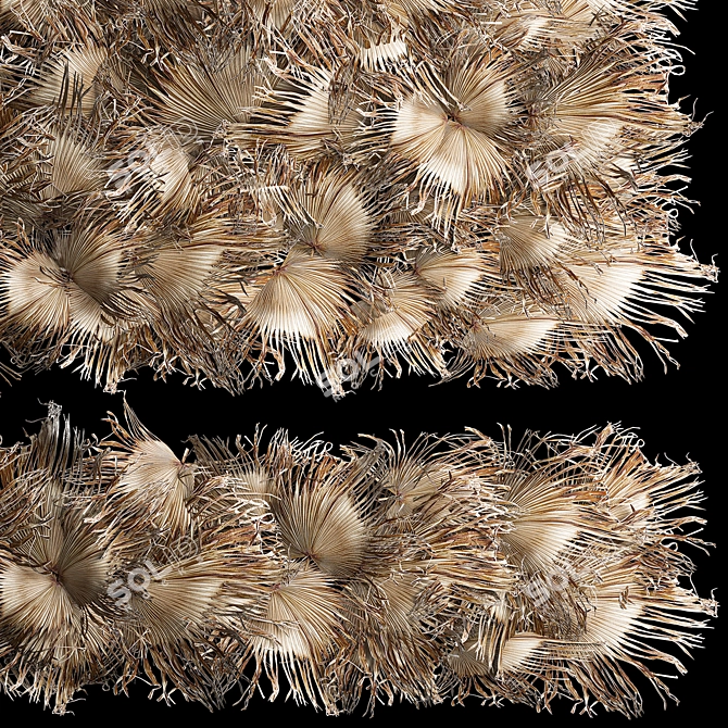 Tropical Eco Palm Leaf Decor 3D model image 5
