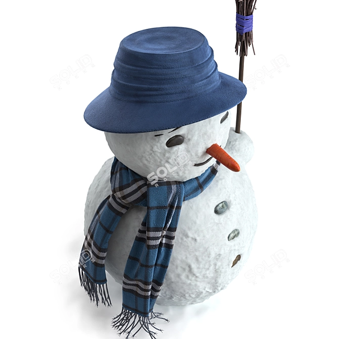 Frosty Terrain Snowman Model 3D model image 3