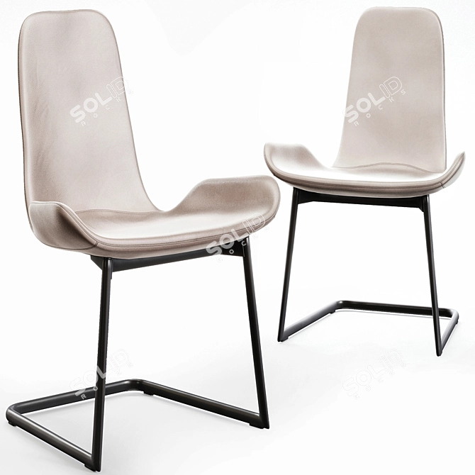 Modern Flamingo Chair by Cattelan Italia 3D model image 2