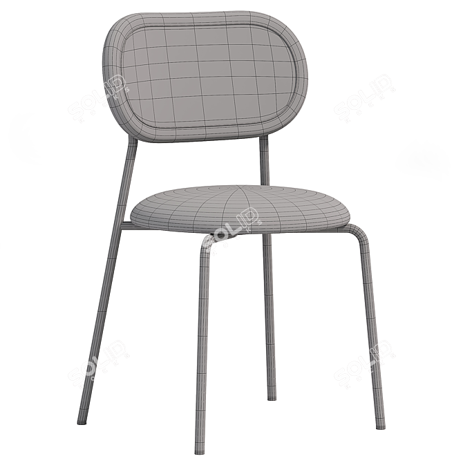  Modern Rattan Dining Chair Set 3D model image 4