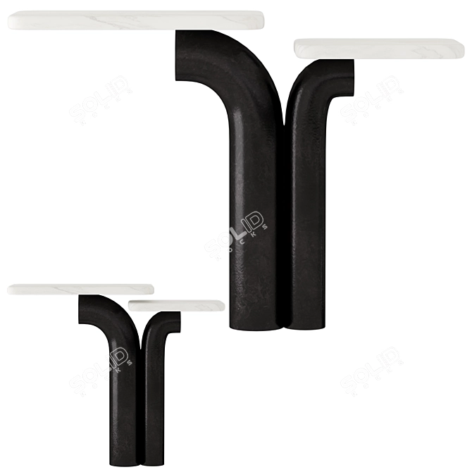 Wooddi Dragée Console Set 3D model image 5