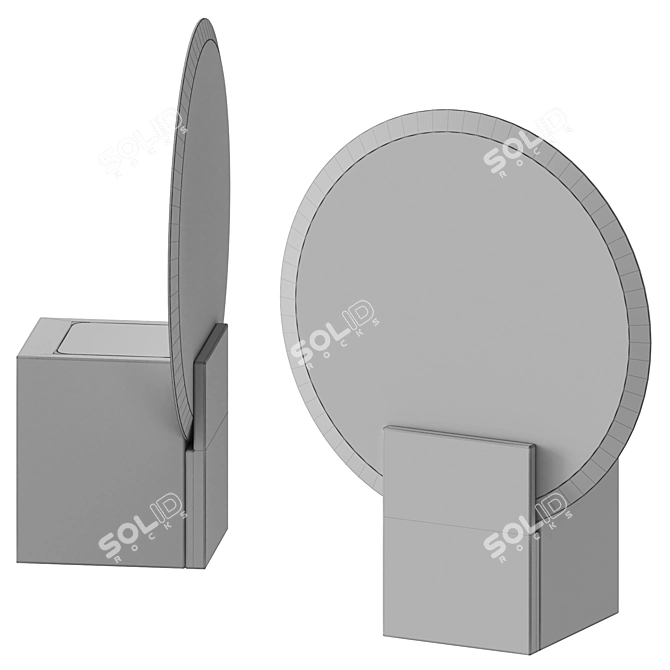 Modern Black Metal Wall Sconce 3D model image 4