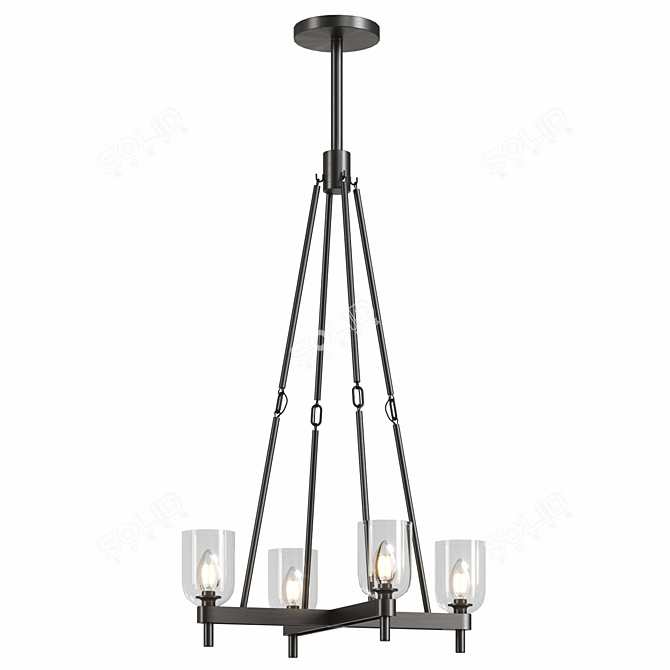 Modern Lucian Ceiling Light Fixture 3D model image 5