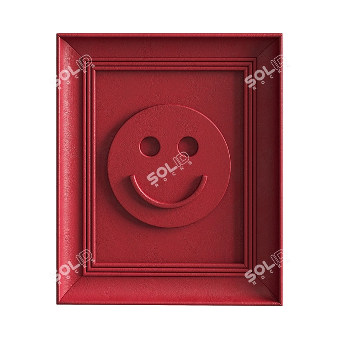 Vintage Happy Relief Art Decor 3D model image 4