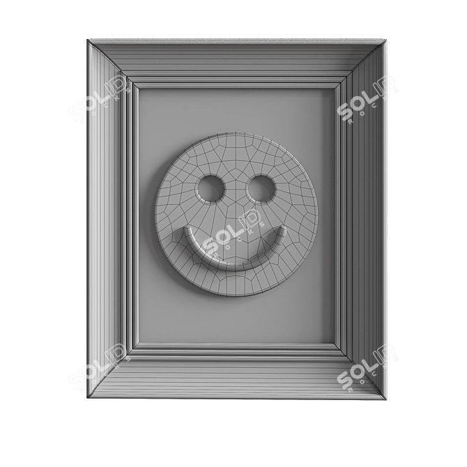 Vintage Happy Relief Art Decor 3D model image 5