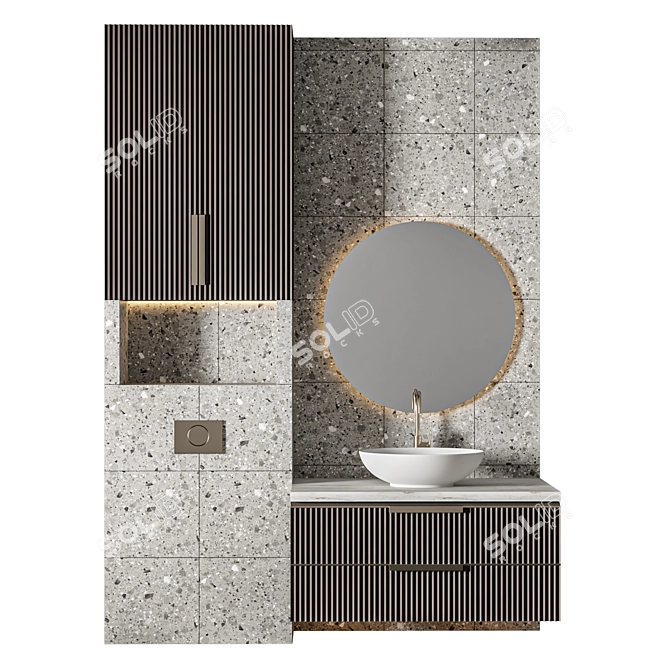 Luxury Bathroom 3D Model Kit 3D model image 1