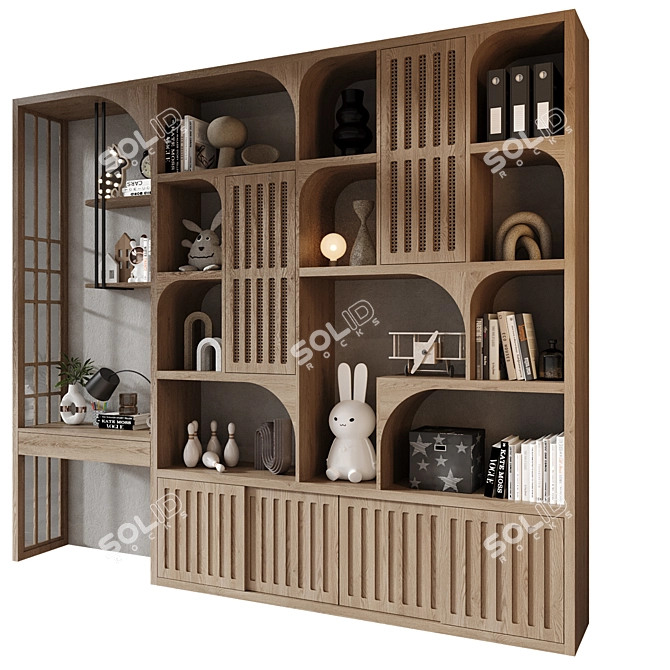 Custom Wardrobe Composition with Decor 3D model image 3