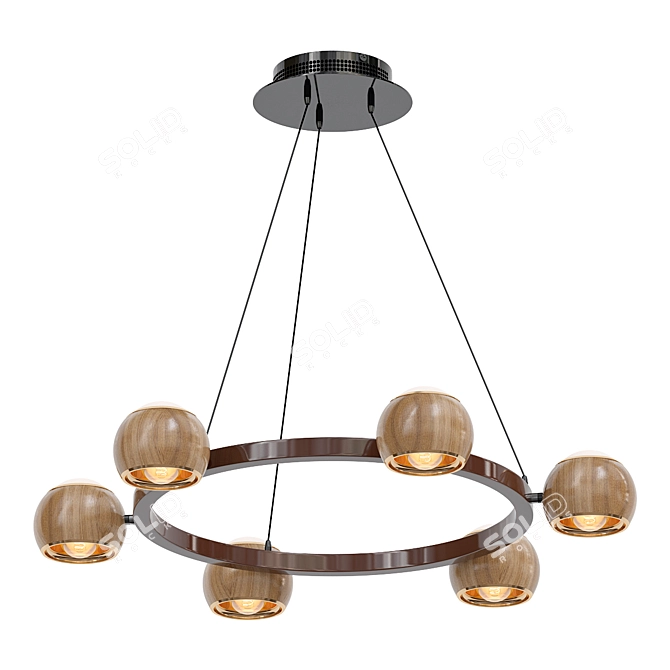 Elegant Ring Chandeliers & Fixtures 3D model image 1