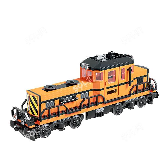 Lego Train Locomotive 80060 Model 3D model image 2