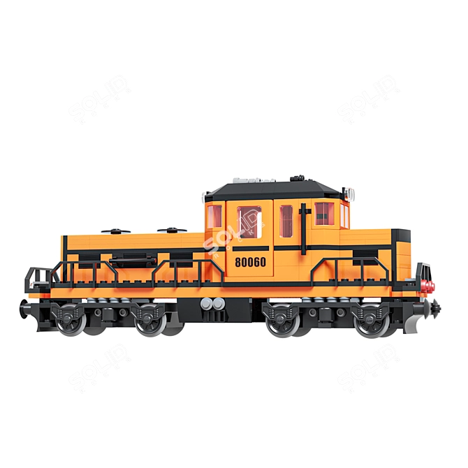 Lego Train Locomotive 80060 Model 3D model image 4