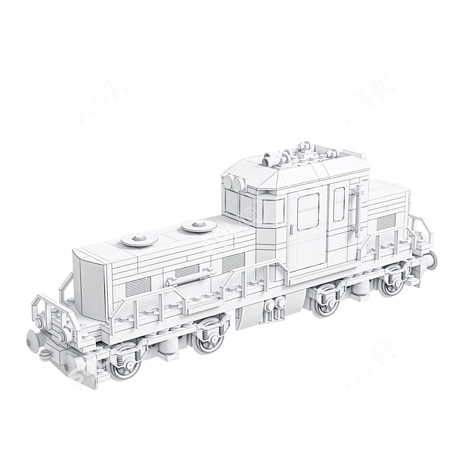 Lego Train Locomotive 80060 Model 3D model image 5