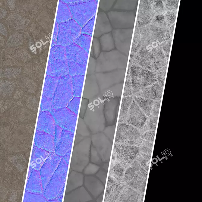 Rock Materials PBR Seamless Texture 3D model image 4