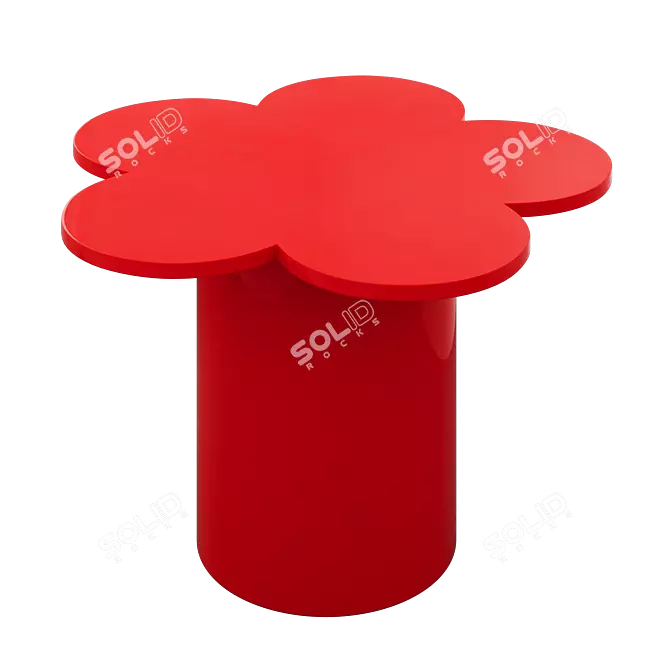 Red & White Floral Centerpiece 3D model image 2