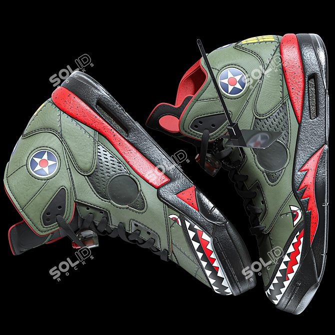 Off-White Military Monster Sneaker Model 3D model image 7