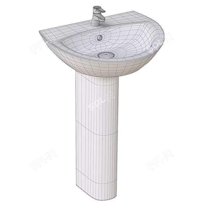 Elegant Jacob Delafon Patio Basin 3D model image 2